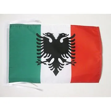DRAPEAU ARBËRESH D\'ITALIE DU SUD 45x30cm - PAVILLON DES ARBERÈCHES ALBANAIS 30 x 45 cm haute qualité