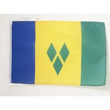 DRAPEAU SAINT VINCENT 45x30cm - PAVILLON SAINT-VINCENTAIS 30 x 45 cm haute qualité