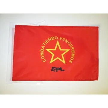 DRAPEAU ARMÉE POPULAIRE DE LIBÉRATION DE COLOMBIE 45x30cm - PAVILLON DE L\'EPL COLOMBIEN 30 x 45 cm haute qualité