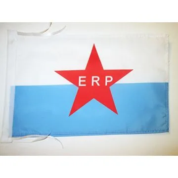 DRAPEAU ARMÉE RÉVOLUTIONNAIRE DU PEUPLE D\'ARGENTINE 45x30cm - PAVILLON DE L\'ERP ARGENTIN 30 x 45 cm haute qualité