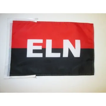 DRAPEAU ARMÉE DE LIBÉRATION NATIONALE DE COLOMBIE 45x30cm - PAVILLON DE L\'ELN COLOMBIEN 30 x 45 cm haute qualité