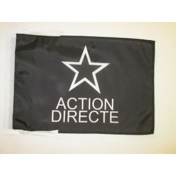 DRAPEAU ACTION DIRECTE 45x30cm - PAVILLON ANARCHO-COMMUNISTE 30 x 45 cm haute qualité