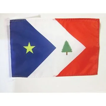 DRAPEAU ACADIENS DE NOUVELLE-ANGLETERRE 45x30cm - PAVILLON FRANCO-AMÍ?RICAINS 30 x 45 cm haute qualité