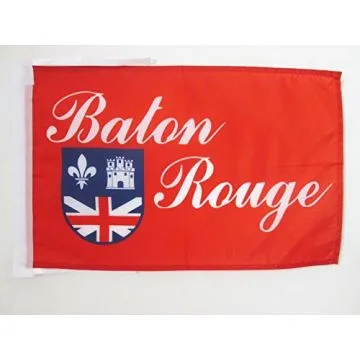 DRAPEAU BATON ROUGE 45x30cm - PAVILLON VILLE DE BATON-ROUGE EN LOUISIANE 30 x 45 cm haute qualité