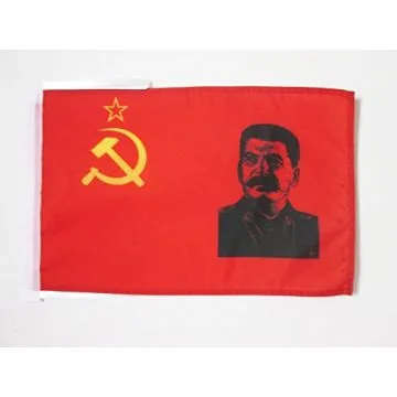 DRAPEAU URSS AVEC STALINE 45x30cm - PAVILLON COMMUNISTE STALINIEN 30 x 45 cm haute qualité