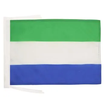DRAPEAU SIERRA LEONE 45x30cm - PAVILLON SIERRA-LÉONAIS 30 x 45 cm haute qualité