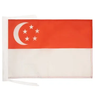 DRAPEAU SINGAPOUR 45x30cm - PAVILLON SINGAPOURIEN 30 x 45 cm haute qualité