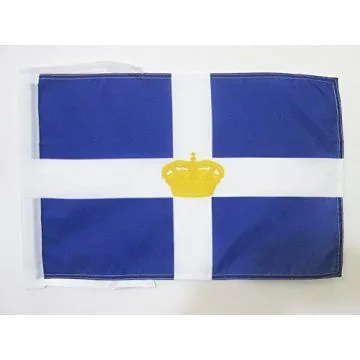 DRAPEAU ROYAUME DE GRÍ?CE 1863-1973 45x30cm - PAVILLON GREC ANCIEN 30 x 45 cm haute qualité