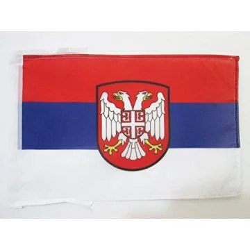 DRAPEAU GOUVERNEMENT DE SALUT NATIONAL DE SERBIE 45x30cm - PAVILLON SERBE 30 x 45 cm haute qualité
