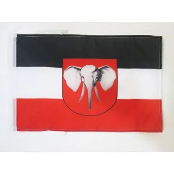 DRAPEAU AFRIQUE ORIENTALE ALLEMANDE 1885-1919 45x30cm - PAVILLON EMPIRE COLONIAL ALLEMAND 30 x 45 cm haute qualité
