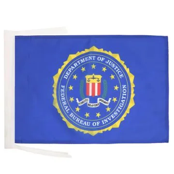 DRAPEAU FBI DES ETATS-UNIS 45x30cm - PAVILLON FEDERAL BUREAU OF INVESTIGATION DES USA 30 x 45 cm haute qualité