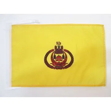 DRAPEAU ETENDARD DU SULTAN DE BRUNEI 45x30cm - PAVILLON SULTANAT DE BRUNEI 30 x 45 cm haute qualité