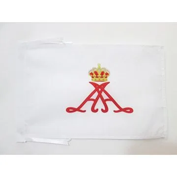 DRAPEAU ETENDARD DU PRINCE ALBERT II DE MONACO 45x30cm - PAVILLON PRINCIPAUTÍ? MONÍ?GASQUE 30 x 45 cm haute qualité