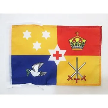 DRAPEAU ETENDARD ROYAL DES TONGA 45x30cm - PAVILLON ROYAUME TONGIEN 30 x 45 cm haute qualité