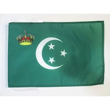 DRAPEAU ETENDARD ROYAL D\'EGYPTE 1922-1952 45x30cm - PAVILLON ROYAUME Í?GYPTIEN 30 x 45 cm haute qualité