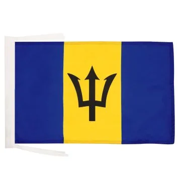 DRAPEAU BARBADE 45x30cm - PAVILLON BARBADIEN 30 x 45 cm haute qualité