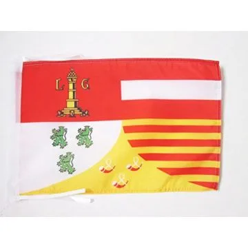 DRAPEAU PROVINCE DE LIÍ?GE 45x30cm - PAVILLON LIÍ?GOIS - BELGIQUE 30 x 45 cm haute qualité