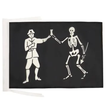 DRAPEAU PIRATE BART ROBERTS 45x30cm - PAVILLON TÍ?TE DE MORT 30 x 45 cm haute qualité