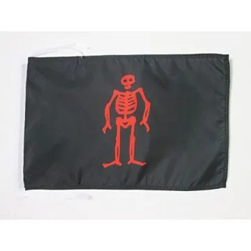 DRAPEAU PIRATE EDWARD LOWE 45x30cm - PAVILLON CORSAIRE TÍ?TE DE MORT 30 x 45 cm haute qualité