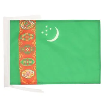 DRAPEAU TURKMÉNISTAN 45x30cm - PAVILLON TURKMÈNE 30 x 45 cm haute qualité