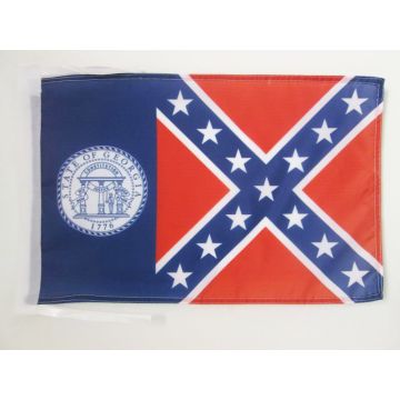 DRAPEAU GÍ?ORGIE SUDISTE 45x30cm - PAVILLON GÍ?ORGIEN REBEL 30 x 45 cm haute qualité