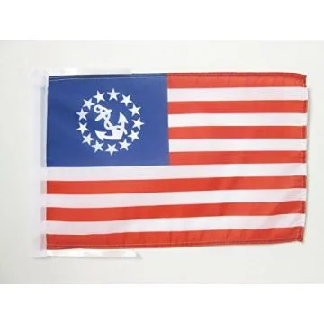 DRAPEAU ETATS-UNIS YACHT ENSIGN 45x30cm - PAVILLON AMÍ?RICAIN - USA 30 x 45 cm haute qualité