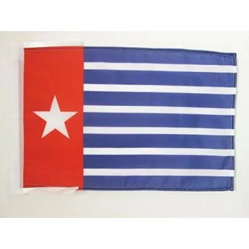 DRAPEAU ORGANISATION POUR UNE PAPOUASIE LIBRE 45x30cm - PAVILLON DE L\'OPM 30 x 45 cm haute qualité
