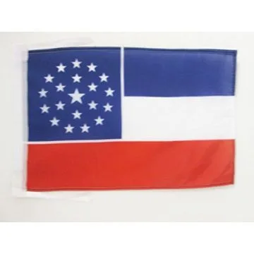 DRAPEAU MISSISSIPPI ALTERNATIF 45x30cm - PAVILLON DU MISSISSIPPI 30 x 45 cm haute qualité