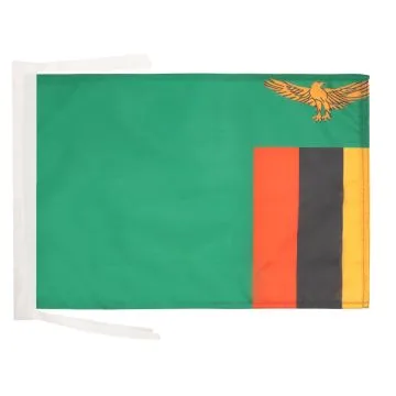DRAPEAU ZAMBIE 45x30cm - PAVILLON ZAMBIEN 30 x 45 cm haute qualité