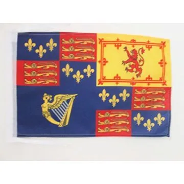DRAPEAU ROYAL ROYAUME-UNI 1603-1689 45x30cm - PAVILLON ROIS BRITANNIQUES 30 x 45 cm haute qualité