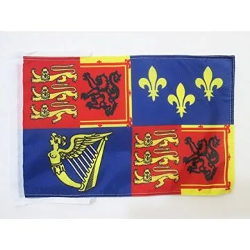 DRAPEAU ROYAL ROYAUME-UNI 1707-1714 REINE ANNE 45x30cm - PAVILLON ROIS BRITANNIQUES 30 x 45 cm haute qualité