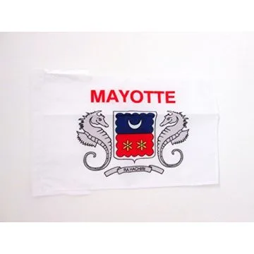 DRAPEAU MAYOTTE 45x30cm - PAVILLON MAHORAIS - FRANCE 30 x 45 cm haute qualité