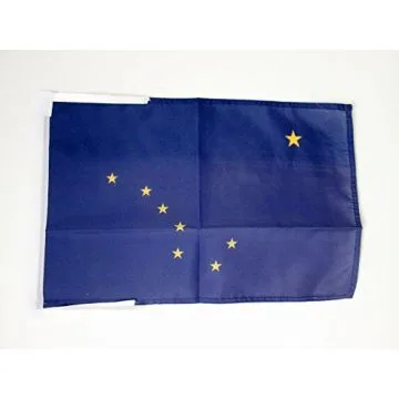 DRAPEAU ALASKA 45x30cm - PAVILLON ETAT AMÉRICAIN - USA - ETATS-UNIS 30 x 45 cm haute qualité