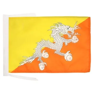 DRAPEAU BHOUTAN 45x30cm - PAVILLON BHOUTANAIS 30 x 45 cm haute qualité