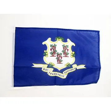 DRAPEAU CONNECTICUT 45x30cm - PAVILLON ETAT AMÉRICAIN - USA - ETATS-UNIS 30 x 45 cm haute qualité