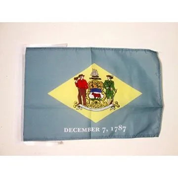 DRAPEAU DELAWARE 45x30cm - PAVILLON ETAT AMÉRICAIN - USA - ETATS-UNIS 30 x 45 cm haute qualité