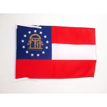 DRAPEAU GEORGIE 45x30cm - PAVILLON GÉORGIEN - ETAT AMÉRICAIN - USA - ETATS-UNIS 30 x 45 cm haute qualité