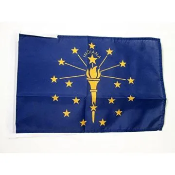 DRAPEAU INDIANA 45x30cm - PAVILLON ETAT AMÉRICAIN - USA - ETATS-UNIS 30 x 45 cm haute qualité