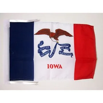 DRAPEAU IOWA 45x30cm - PAVILLON ETAT AMÉRICAIN - USA - ETATS-UNIS 30 x 45 cm haute qualité