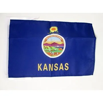 DRAPEAU KANSAS 45x30cm - PAVILLON ETAT AMÉRICAIN - USA - ETATS-UNIS 30 x 45 cm haute qualité