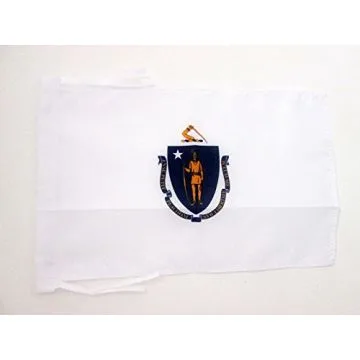 DRAPEAU MASSACHUSETTS 45x30cm - PAVILLON ETAT AMÉRICAIN - USA - ETATS-UNIS 30 x 45 cm haute qualité