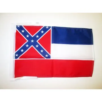 DRAPEAU MISSISSIPPI 45x30cm - PAVILLON ETAT AMÉRICAIN - USA - ETATS-UNIS 30 x 45 cm haute qualité