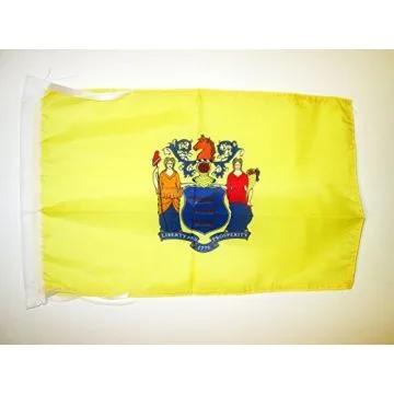 DRAPEAU NEW JERSEY 45x30cm - PAVILLON ETAT AMÉRICAIN - USA - ETATS-UNIS 30 x 45 cm haute qualité