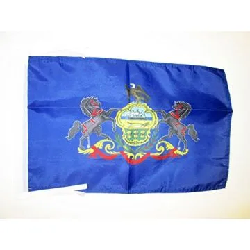 DRAPEAU PENNSYLVANIE 45x30cm - PAVILLON ETAT AMÉRICAIN - USA - ETATS-UNIS 30 x 45 cm haute qualité
