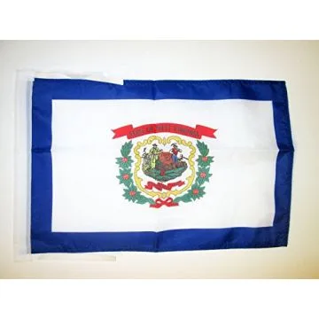 DRAPEAU VIRGINIE OCCIDENTALE 45x30cm - PAVILLON ETAT AMÉRICAIN - USA - ETATS-UNIS 30 x 45 cm haute qualité