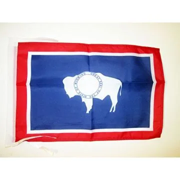 DRAPEAU WYOMING 45x30cm - PAVILLON ETAT AMÉRICAIN - USA - ETATS-UNIS 30 x 45 cm haute qualité