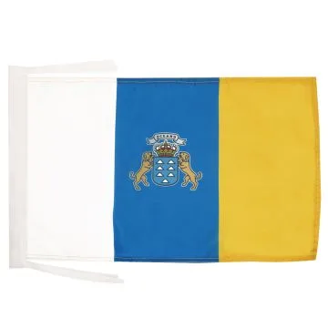 DRAPEAU CANARIES 45x30cm - PAVILLON DE CANARIAS - ESPAGNE 30 x 45 cm haute qualité