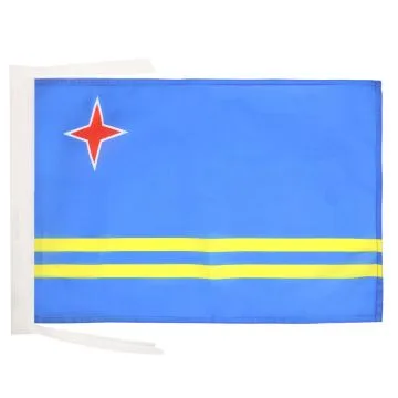 DRAPEAU ARUBA 45x30cm - PAVILLON ARUBAIS 30 x 45 cm haute qualité
