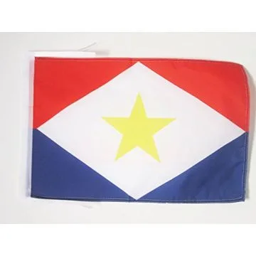 DRAPEAU SABA 45x30cm - PAVILLON NÉERLANDAIS - PAYS-BAS 30 x 45 cm haute qualité