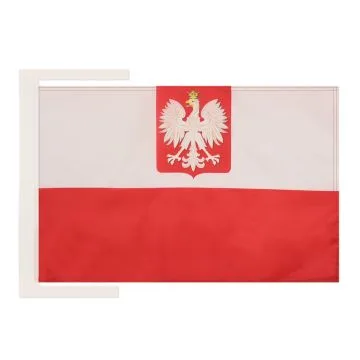 DRAPEAU POLOGNE AVEC AIGLE 45x30cm - PAVILLON POLONAIS 30 x 45 cm haute qualité